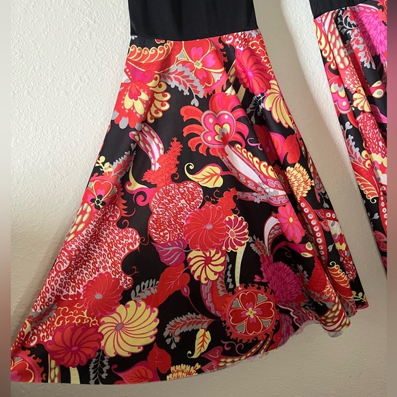 smiffys Pants - Smiffy’s Paisley Flared Pants, Size L